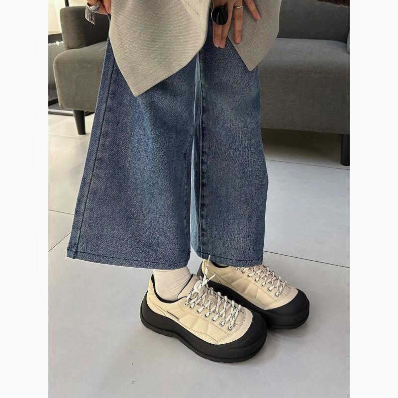 Bai Xianni BAHONGLY Color Matching Leather Dad Shoes Women's 2025 Autumn Platform Lightweight High-end Casual Sports Shoes