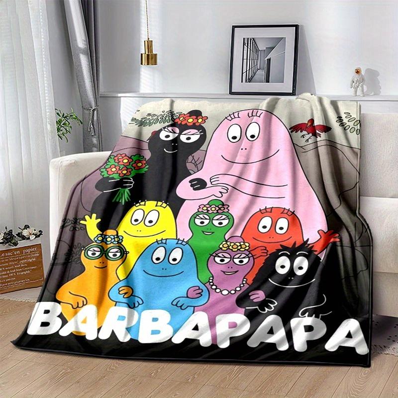 1pc, Barbapapa Throw Blanket, Soft & Cozy Blanket for Home Decor, Couch Cover, Travel, Camping, Office Nap, Gift IdeaB018