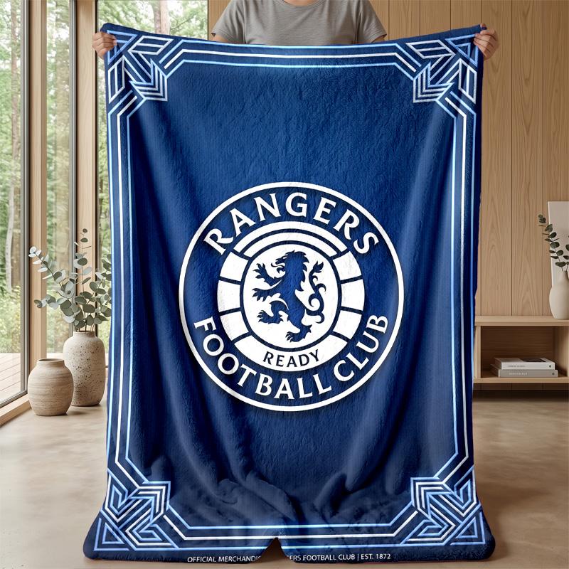 Rangers FC Soft Flannel Fleece Blanket Lightweight Cozy Warm Throw Blanket For Sofa Bed Home Decor