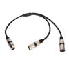 Разветвительный кабель XLR 3-контактный гнездовой на двойной штекерный бесшумный малопотерьный XLR Y-разветвитель микрофонный шнур для