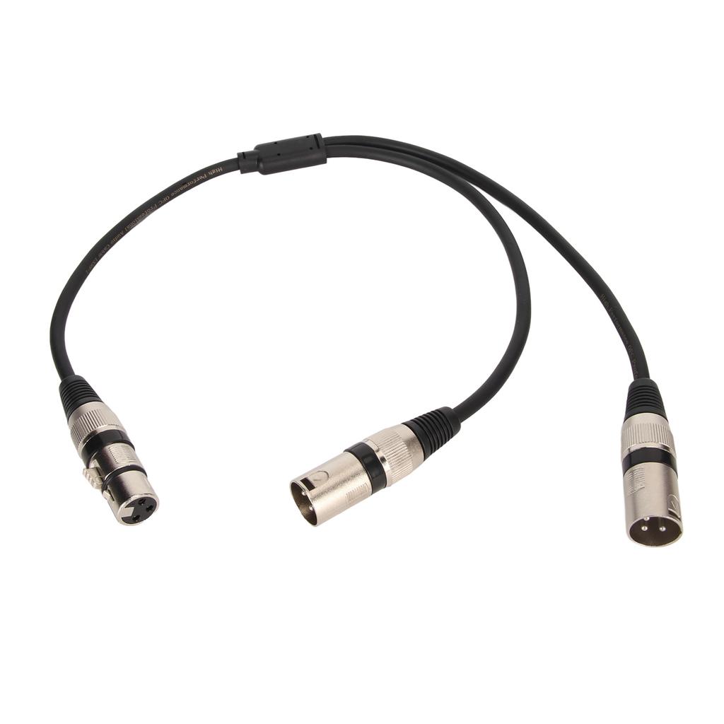 Разветвительный кабель XLR 3-контактный гнездовой на двойной штекерный бесшумный малопотерьный XLR Y-разветвитель микрофонный шнур для