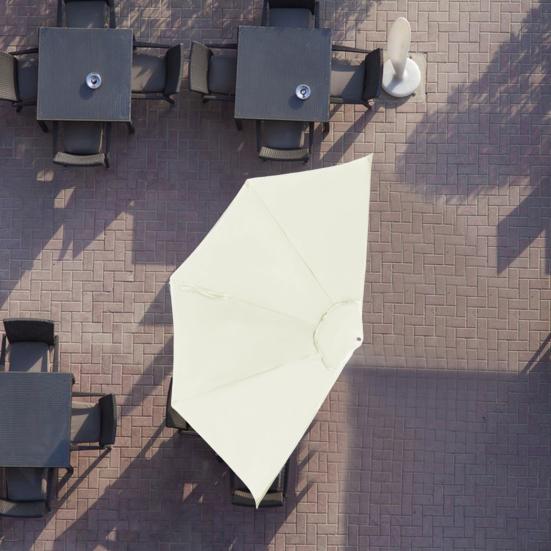 270CM Half Umbrella Replacement Canopy UV Protection Outdoor Garden Patio Backyard Parasol Market Table Top Umbrella Replacement Fabric Cloth Cover