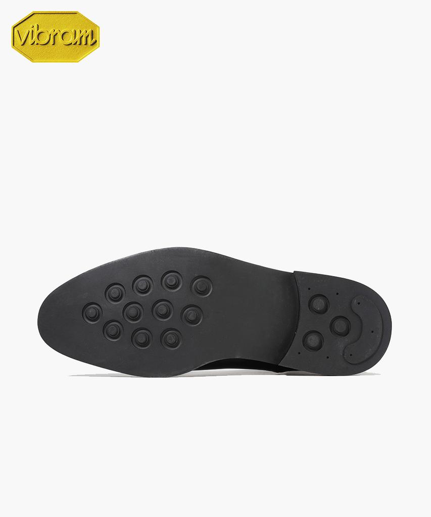 Firenze Atelier [Vibram] Slim Round Toe Standard Rubber Sole Zipper Boots 9430-Z [Black Box]