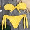 Retro swimsuit with polka dots, two-piece tie-up, pin-up, pool, s Retro swimsuit with polka dots, two-piece tie-up, pin-up, pool, M
