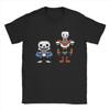 Мужская футболка Undertale Sans и Papyrus Игра Одежда из чистого хлопка Повседневная футболка с коротким рукавом и круглым вырезом Футболка больших размеров