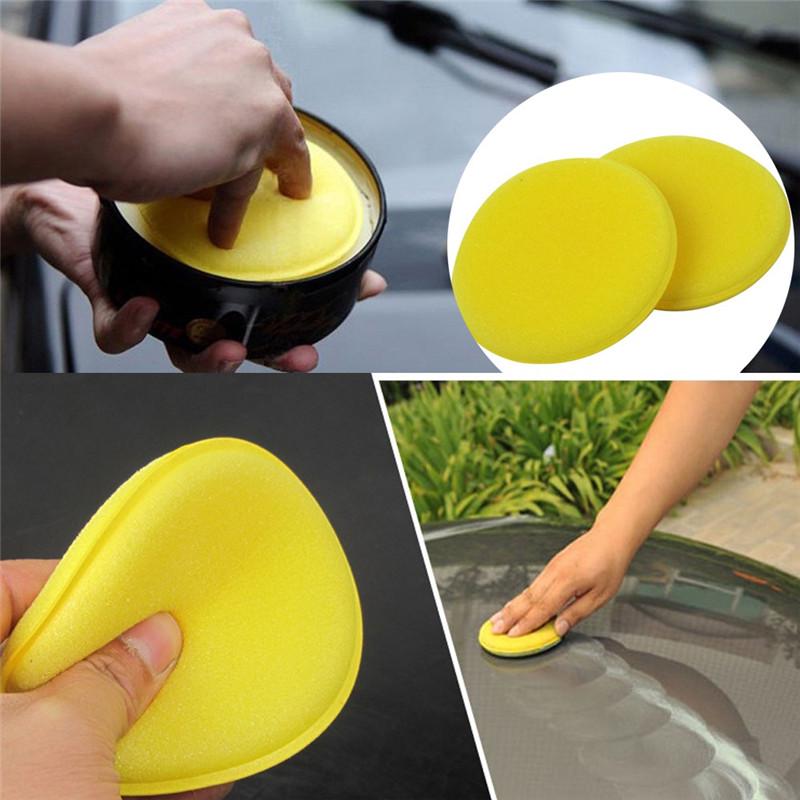 Car Foam Sponge 12Pcs Wax Applicator Cleaning Detailing Pads Car Waxing Polish Home Care Yellow 10cm Car Cleaning Kit