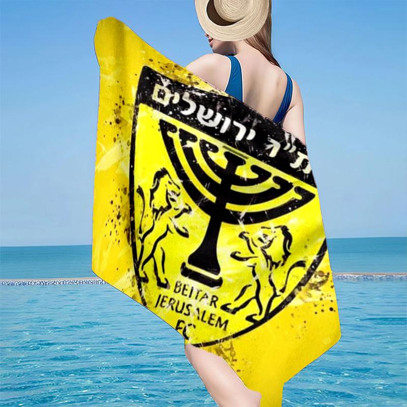 Jerusalem Fc Logo Design Beach Towel, Quick-drying, Easy to Care for, Use for Both Fitness and Beach Vacations,Sports Essential Fan Gift