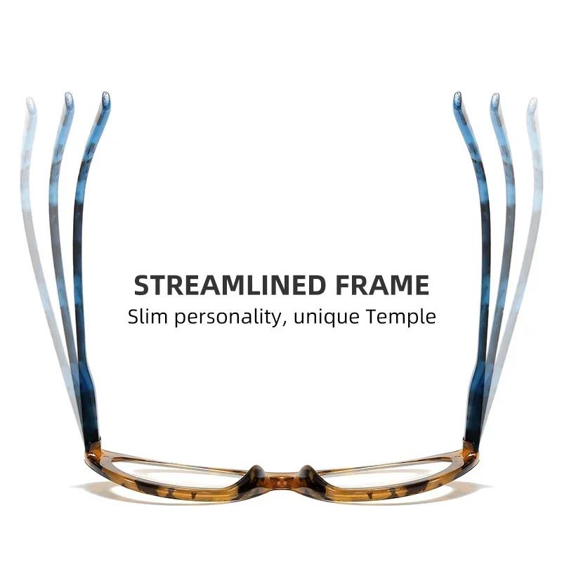 Очки для чтения «кошачий глаз», блокирующие синий свет, очки для дальнозоркости для мужчин и женщин, сверхлегкие линзы HD, очки для дальнего зрения, диоптрия +1,0