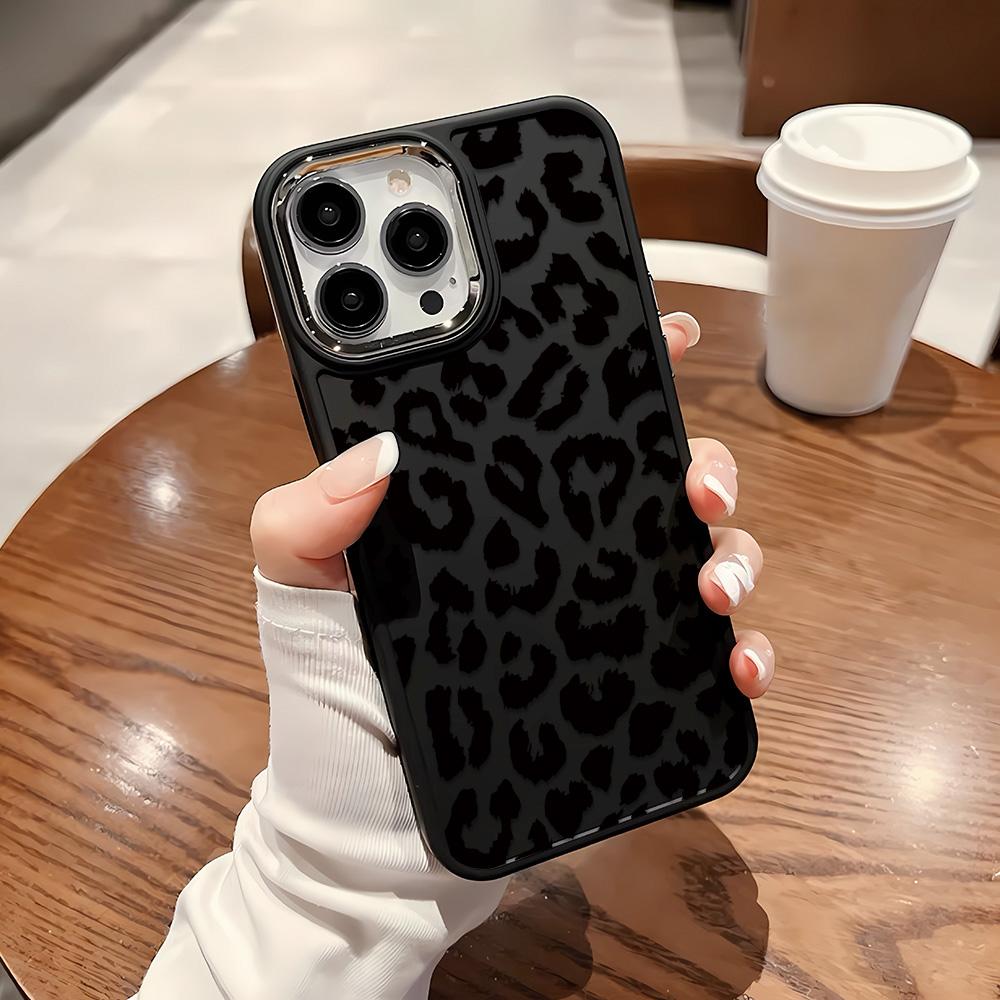 Чехол для телефона с леопардовым принтом для IPhone 17 Air 16 14 15 Pro 13 12 11 Pro Max Чехол 16 Plus Ударопрочный силиконовый чехол для телефона Fundas