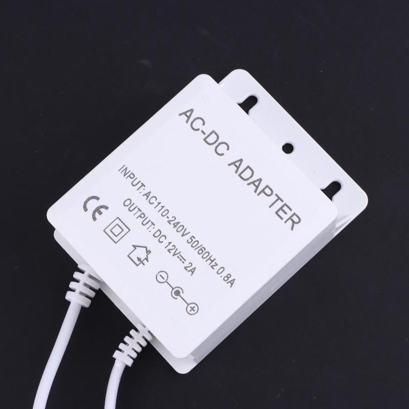 1 шт. Водонепроницаемый адаптер питания Dc12V 2A Вилка EU для видеонаблюдения, AHD камеры, зарядное устройство NVR DVR Вход Ac100V-240V