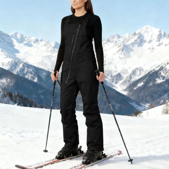 Лыжные штаны-комбинезон для мужчин и женщин, утепленные, водонепроницаемые, зимние, регулируемые штаны для сноуборда