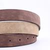 Women Thin Nubuck Leather Belt Alloy Buckle Vintage Waistband Strap