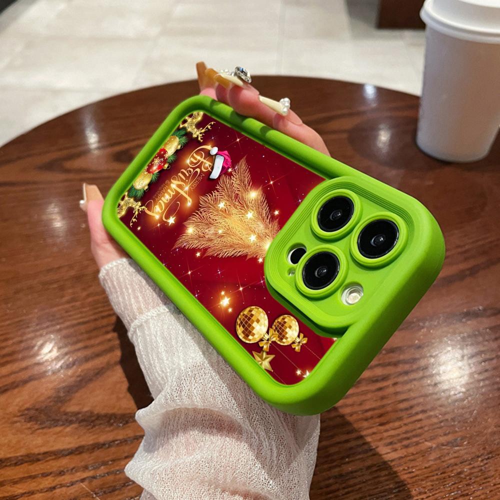 N117 Новогодние Счастливого Рождества арт Мягкие чехлы для телефонов Angel Eyes для iPhone 16 15 14 13 11 Pro Max 8 7 6s Plus 12 mini XR XS Max SE Противоударный чехол