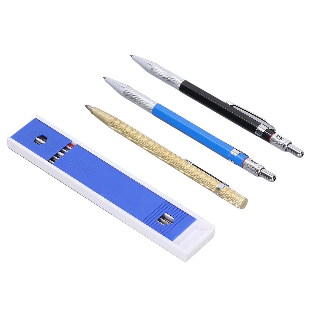Carpenter Pencil Mechanical 2.0mm Marking Scriber Tool with Refills for Woodworking