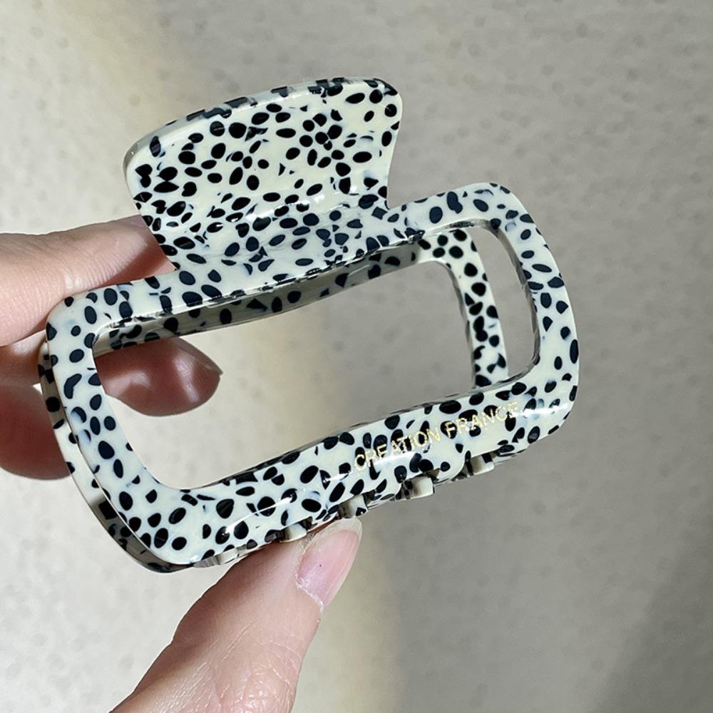 Acetate Square Hair Claw Elegant Hair Clip Retro Horsetail Clip  Girls