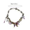 Colorful Butterfly Tassel Necklace Sweet Sweet Choker Fashion Y2k Clavicle Chain  Gift