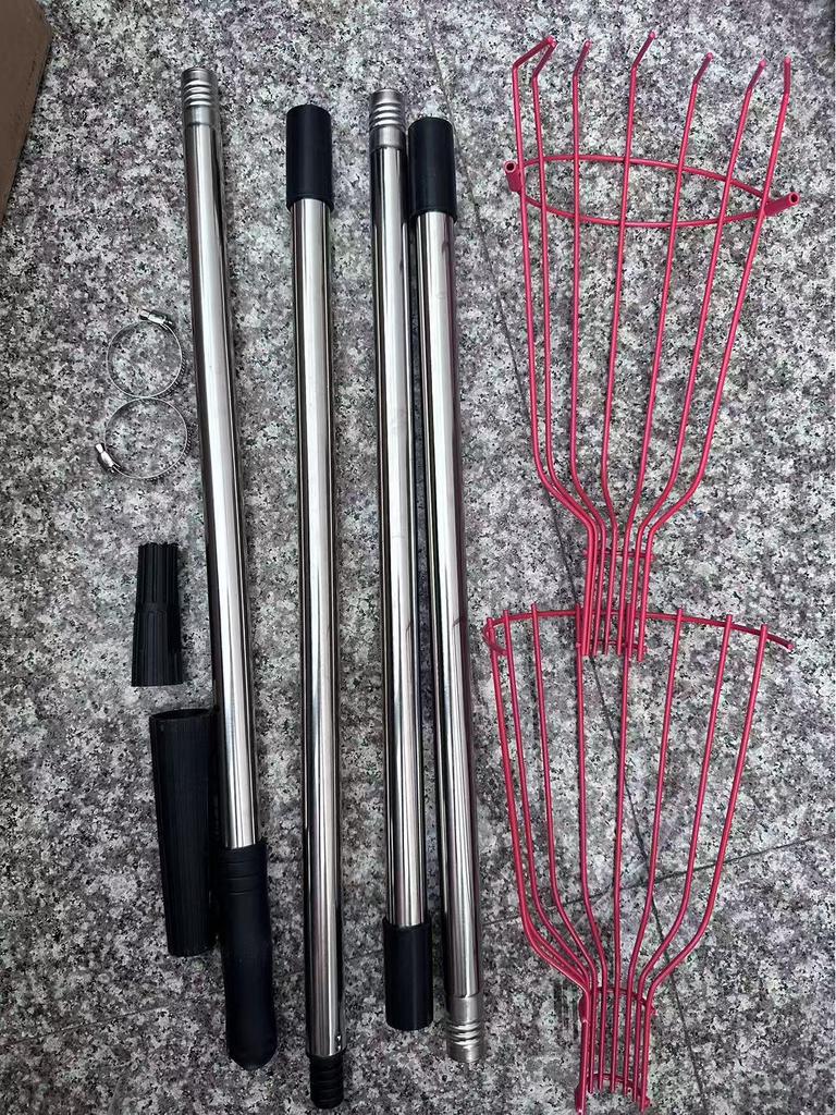 Телескопическая корзина для сбора фруктов на большой высоте - Новая модель для садоводства с персиками и виноградниками.