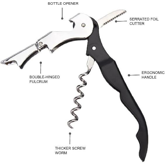 410 Waiter Corkscrew Professional Wine Opener with Foil Cutter Wine Bottle Opener for Servers Bartenders and Waiter 5