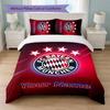 Bayern Munich Custom Name Text Bedding Set 1 Duvet Cover+2 Pillowcases Soccer Logo Personalized Gift For Special Occasion Bedroom Decor