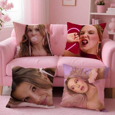 Актриса М-Милли Б-Бобби Б-Браун Наволочка Наволочка против пылевых клещей Невидимая молния Шелковистый плюш Диван