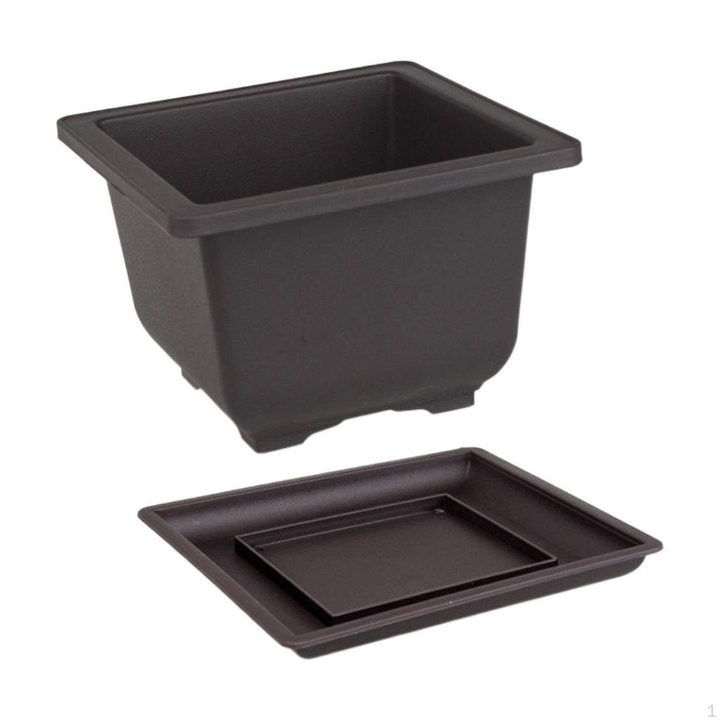 Durable Bonsai Training Pots with Tray - Ideal for Home and Garden