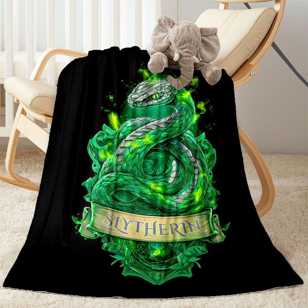 Slytherin Snake Crest Suitable blanket for offices, travel, living rooms also a good gift for friends and family Suitable for all seasons.