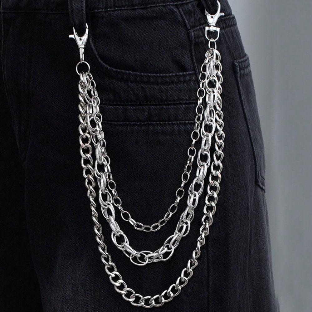 Retro Popular Multi-layer Trouser Chain European and American Hip-hop Jeans Chain Waist Chain Trendy Cool Trouser Waist Accessories