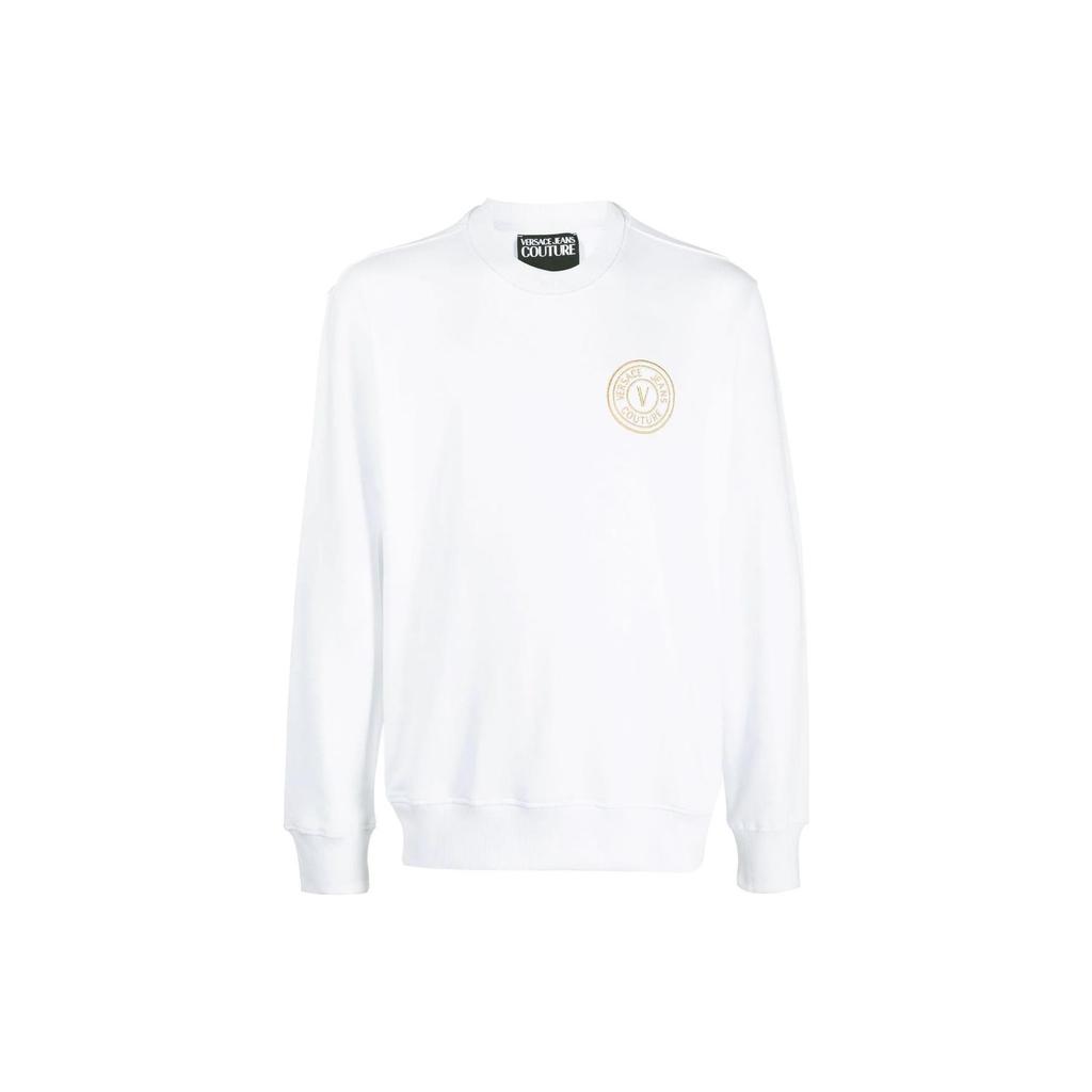 VERSACE JEANS COUTURE Logo-embroidered Long-sleeve Sweatshirt 74GAIT07-CF01T-G03