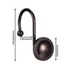 12PCS Antique Decorative Shower Curtain Hooks Rustproof Oil Rubbed Bronze Curtain Ring for Bathroom Curtains Rod
