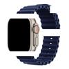 Применимый ледяной синий силиконовый ремешок для Apple Watch Series 1-10 (S10 Официальный стиль)