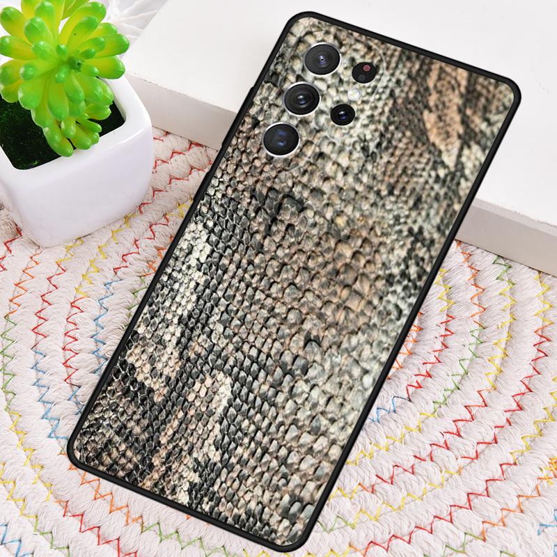 Мягкий чехол для телефона из ТПУ с текстурой змеиной кожи Для Samsung Galaxy note 10 pro S26 S25 S24 S23 S22 Ultra Plus S21 FE S20 Ударопрочный чехол