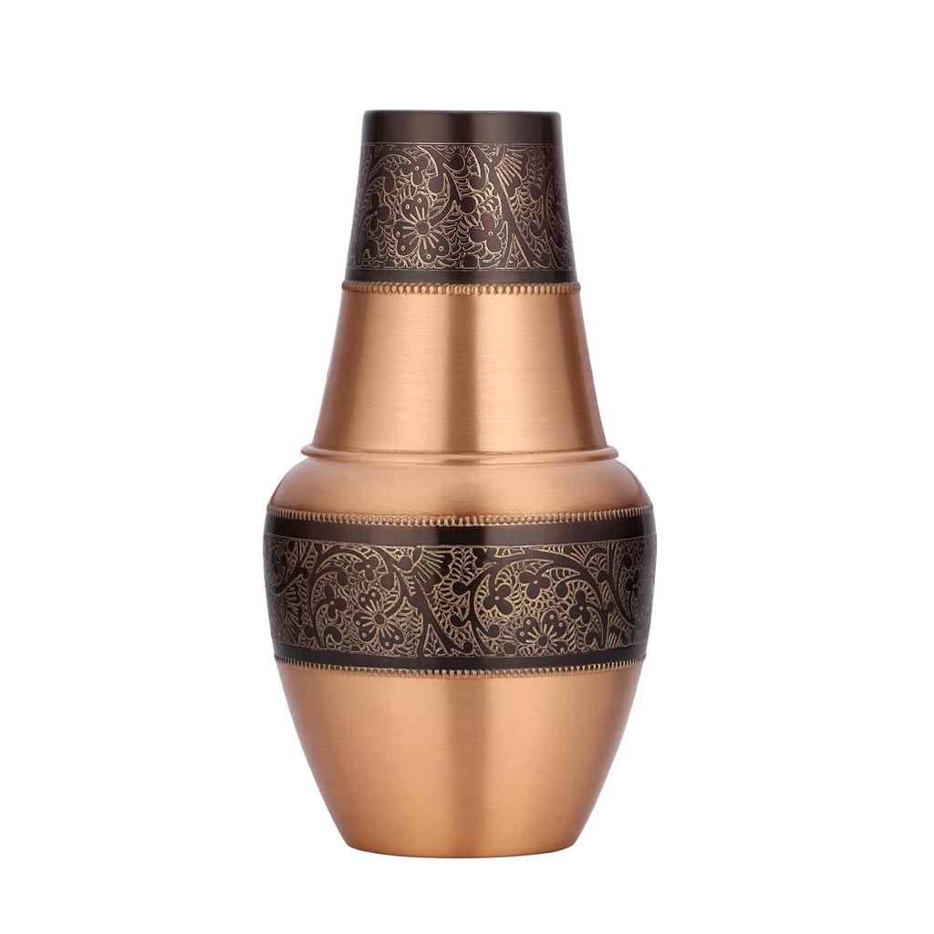 Pure Copper Jar Bedside, Office Tables, Shop Etc. (Curve Jar)