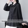 Spring/Summer Plus Size Women's A-Line Slimming Long-Sleeve Top - Casual & Versatile Belly-Covering Shirt