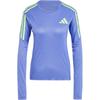 Женская футболка для бега с длинным рукавом Adizero Синий/Лаймовый IT2187
