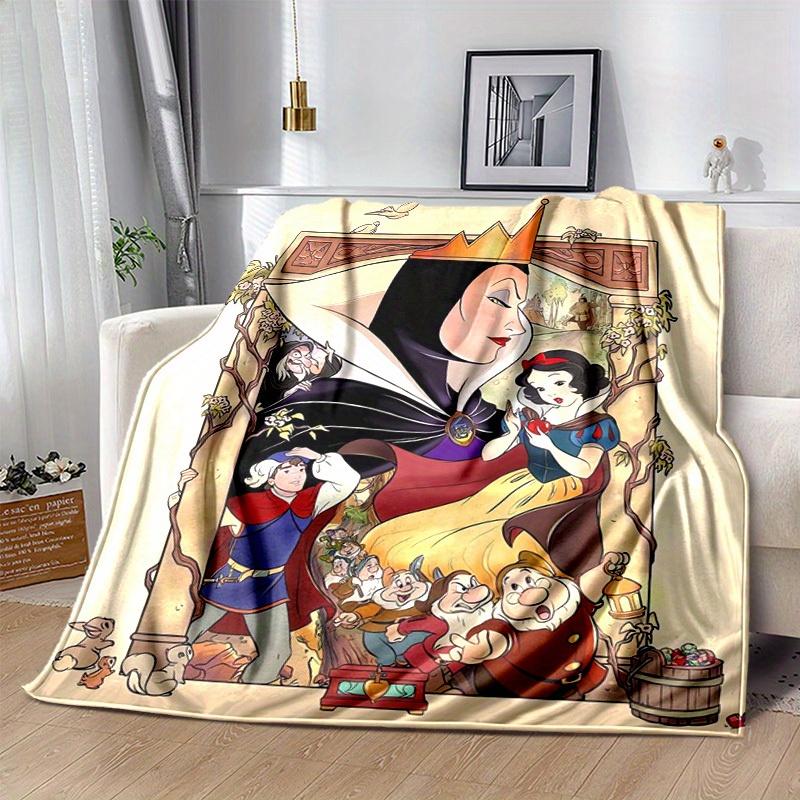 1pc, Enchanting Snow White and the Seven Dwarfs Home Decor Blanket, Bedroom, Living Room, or Travel, Flannel Throw Blanket is Perfect as a Sofa Cover,