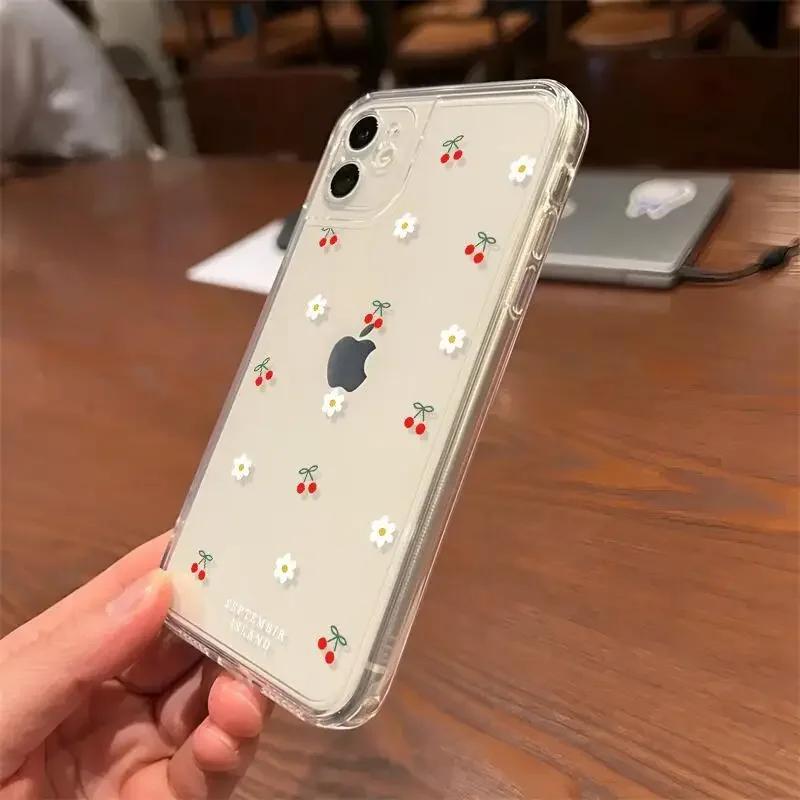 Милый чехол-сердечко с ромашками для Samsung Galaxy S25 S24 Ultra S22 S23 S21 Plus FE S25Ultra 5G A55 A15 A16 A54 A35 A53 Мягкий чехол