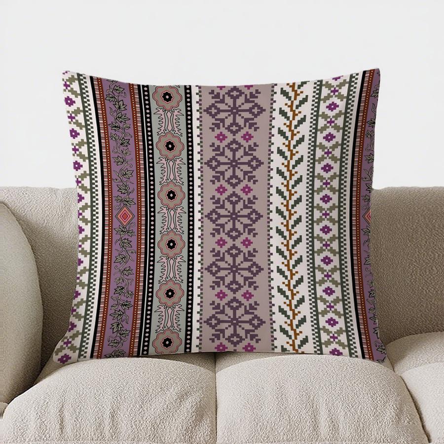 Vintage Pattern Decorative Double-Sided Printed Pillow Cover Short Plush Suitable Living Rooms Bedrooms Sofa Throw Cushion Cover