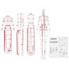 4 Pcs Fashion Sketching Ruler Set Female Sewing Humanity Pattern Design Ruler Fashion Drawing Designing Template Ruler