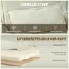 3 In 1 Convertible Armchair With Bed Function Lumbar Pillow For Living Room Cream