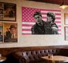DDean  SSam WWinchester American Flag Banner Funny Tapestry Home Barber Shop Decor