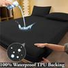 1 шт. 100% водонепроницаемая простыня на резинке из ТПУ, мягкое и дышащее постельное белье для всех размеров кроватей - односпальная, двуспальная, королевский размер