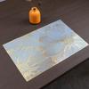 2PCS Colorful Flower Placemat Heat Resistant Waterproof Floral Coaster Non-Slip Washable Dining Mat Wedding