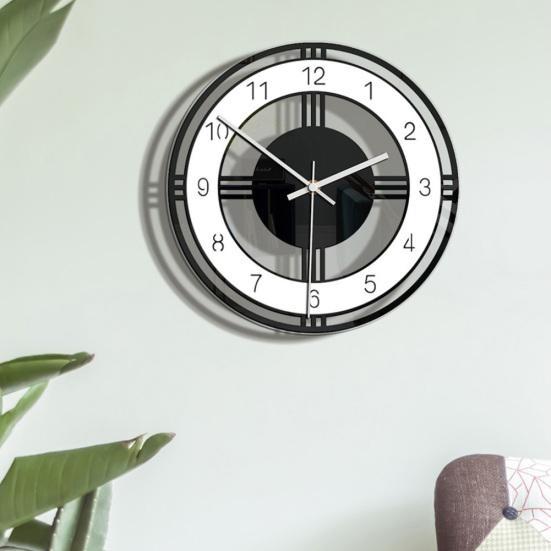 Ретро акриловые круглые циферблаты цифровые немые настенные часы для дома и офиса, подвесной декор