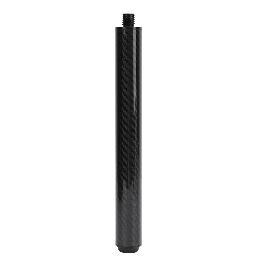 Billiard Pool Cue Extender 10 Inch Carbon Fiber Pool Cue Extension Stick with Rear Plug for