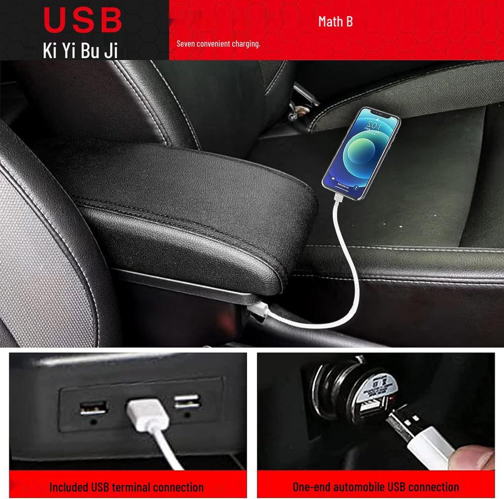 Кожаный подлокотник с USB-портом и ящик для хранения на консоль для моделей Jimny JB64/JB74