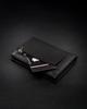 Stylish men's wallet made of genuine leather, black, RFID protection - Rovicky