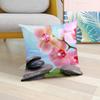 Цветная квадратная наволочка из полиэстера с цветком орхидеи из персиковой кожи, наволочка на скрытой молнии, 45x45 см, домашний декор для гостиной