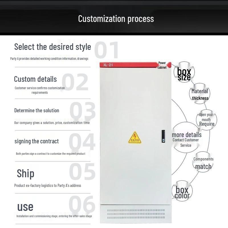XL-21 Power Cabinet: Electrical Distribution, Capacitor Compensation, and Temporary Lighting Box.