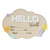 Baby Announcement Sign Hello World Newborn Sign Wooden Birth Announcement Sign Keepsake Baby Shower Gift for Nursery Decor Photo Prop