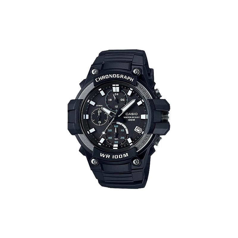 Casio Серия СТАНДАРТ Модный Повседневный Водонепроницаемый Кварцевый Механизм Японские и Корейские Мужские;s Часы Черный циферблат MCW-110H-1A